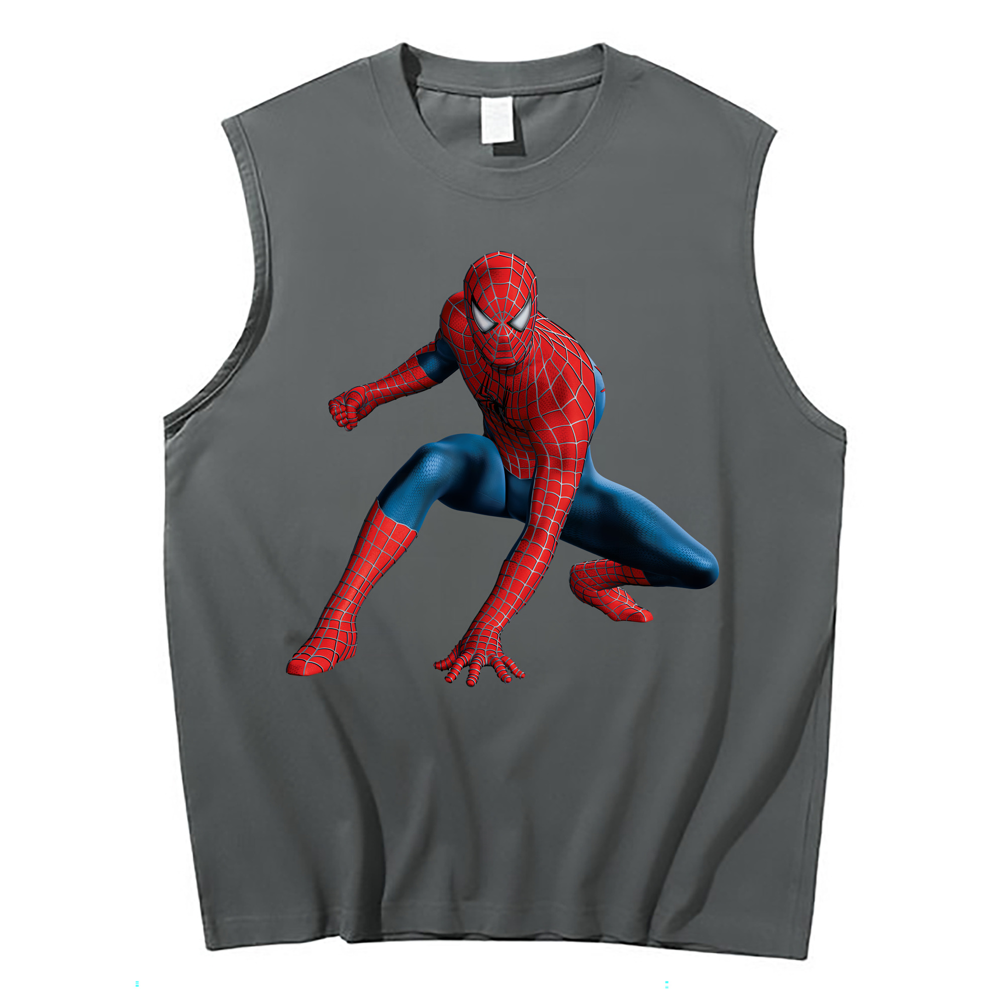 （画像用） Spider Man スパイダーマン コットン100％タンクトップ（フロントプリント）